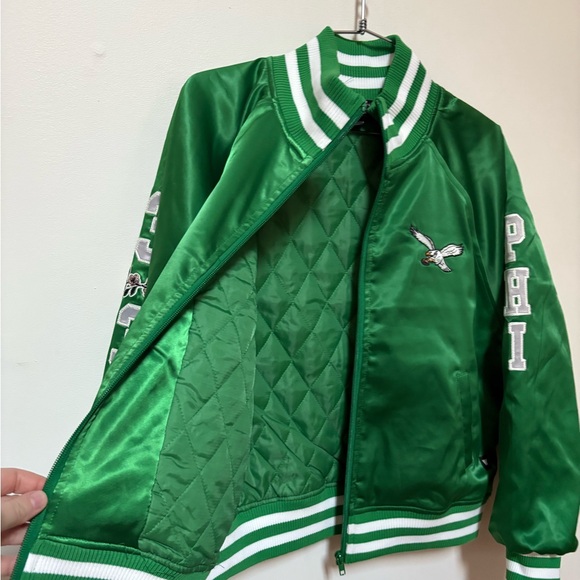 NWOT The Wild Collective x Anthropologie Philadelphia Eagles Bomber Size Small - Picture 12 of 16
